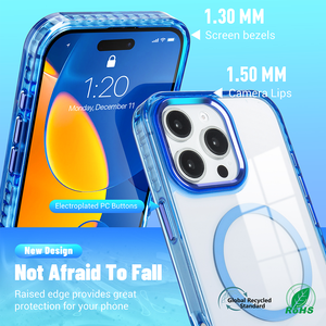 เคสโทรศัพท์อะคริลิกใสกันกระแทกและกันกระแทกสำหรับ iPhone 16 PRO MAX ฝาครอบแม่เหล็กสีสันสดใสสำหรับ iPhone 16 PLUS - Product Image 3