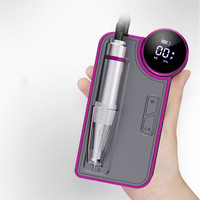 Perceuse à ongles portable haute puissance 50W sans fil 35000 tr/min, lime électrique à couple élevé pour une élimination rapide du gel acrylique