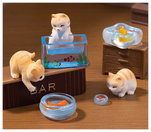 SO CUTEoutdoor intérieur jardin décoration de la maison résine artisanat petit Mini Animal artisanat fée Miniature poisson chat Figurine réservoir Aquarium - Product Image 6