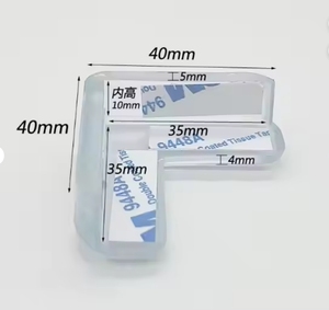 Protège-coins de table en plastique transparent en forme de <span class=keywords><strong>L</strong></span> Protecteur d'angle de table transparent - Product Image 4