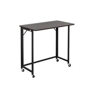 Folding wooden computer <b>desk</b>, multi-functional home and student study <b>desk</b>, simple with wheels, movable bedside <b>office</b> <b>desk</b> - Product Image 5