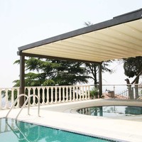 Neuartige Automatische Solare Poolabdeckung mit Einziehbarer Faltbarer Beschattung für den Außenbereich