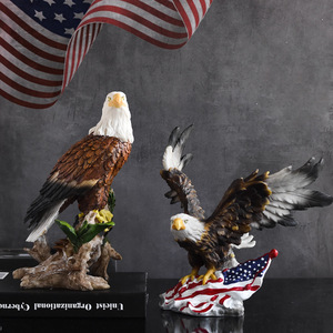 Adorno de Águila de Resina Estilo Americano, Figura de Animal Realista, Decoración para Hogar u Oficina, Águila en Movimiento, Color DLRLY - Product Image 3