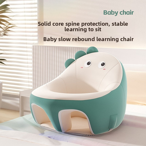 Silla de Bebé para Verano, Anti-caídas, Asiento de Aprendizaje para Bebés de 3 a 12 Meses, de Felpa, con Diseño de Dibujos Animados, Lavable, Multifuncional, Silla de Comer - Product Image 2
