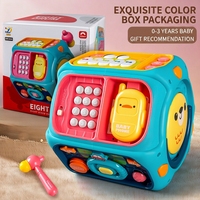 Jouets multifonctionnels d'éveil pour bébés : volant de pêche simulé, téléphone, piano, tambour à frapper