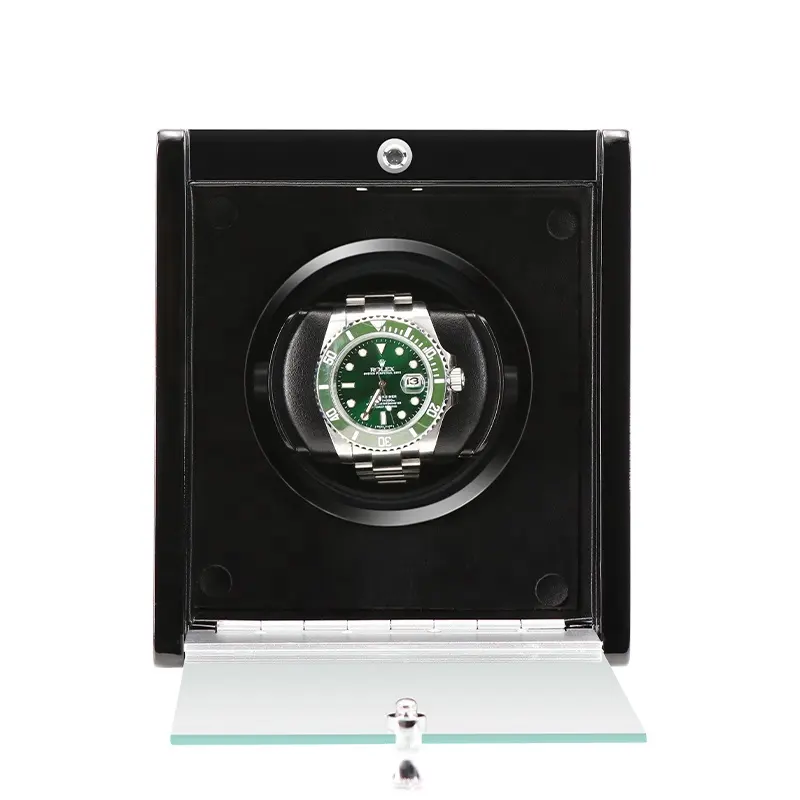 Single Automatic Watch winder 2022 Driklux Custom Logo High Gloss wood Luxury Watch Winder Box