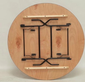 Table ronde robuste en contreplaqué avec pieds en métal |   Parfait <span class=keywords><strong>pour</strong></span> les locations de mariage et d'événements - Product Image 6
