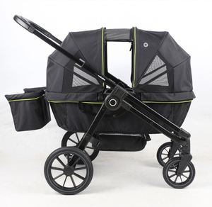 Poussette pliable pour jumeaux de 3 ans, avec cadre en acier inoxydable personnalisé, haute position - Product Image 3