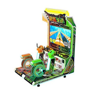 Simulador de coche de carreras de arcade para niños que funciona con monedas Nivel que pasa Montar y conducir una bicicleta Idioma japonés - Product Image 1