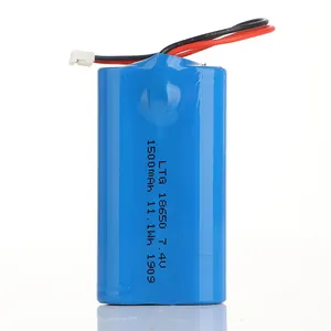 7.4V 1500MAh 3700Mah ลิเธียมไอออน1865 Li-Ion Cell Diy 18650แบตเตอรี่แพ็ค