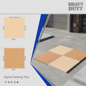 Carreaux de sol en porcelaine numérique HD Firebrick 400x400mm 12mm, finition mate, imperméables, pour extérieur - Product Image 5