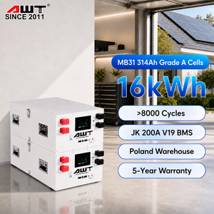 Stock UE 16KWh 15kwh 51.2V 280ah 314ah Batterie au lithium JK V19 BMS pour stockage d'énergie photovoltaïque pour système d'alimentation hors réseau de villa - Product Image 1