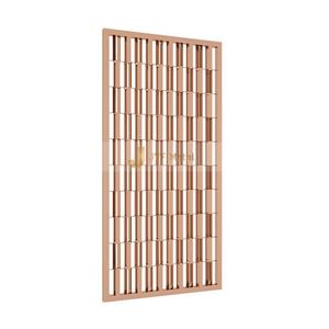 Paravent Classique en Acier Inoxydable Doré, Meuble de Salon Étanche au Design Moderne et Classique avec Fonction Mobile - Product Image 1