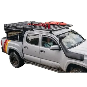 Rak Bagasi Mobil, Universal Disesuaikan Pembawa Bagasi Rak Atap untuk Toyota Hilux Nissan Patrol Navara D40 Triton L200 Kia Sportage