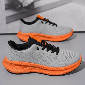 Zapatillas deportivas de tejido de punto para hombre, con amortiguación, rebote, ligeras, transpirables, resistentes al desgaste y con suela blanda para correr. - Product Image 3