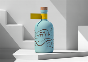 Fábrica al por mayor estilo americano moderno mate impresión botella de vidrio esmerilado para vino Gin Spirits - Product Image 3