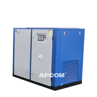 Compresseur d'air à vis 18 kw 25 hp industrie 100cfm 3 m3/min Compresseur électrique rotatif APCOM 18 kw 25 hp avec changeur de fréquence