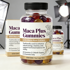 Gomitas de <span class=keywords><strong>Maca</strong></span> Plus OEM/ODM con Vitamina B6 y Zinc, Energía, Vitalidad, Apoyo Hormonal, a Base de Pectina, Suplemento Dietético GMP/Halal/Kosher - Product Image 3