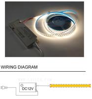 Strip Cahaya Led 12V 24V SMD 2835 PCB Lebar 8Mm Fleksibel 3 In 1 Strip Cahaya Putih Dingin Strip Bar Linear LED