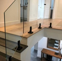 Rampe en acier inoxydable de haute qualité résistante à la rouille, design moderne minimaliste, balustrade en verre trempé