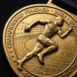 Medallas de Carrera Personalizadas de Aleación de Zinc |   Medalla de Premio para Maratón 5K con Cinta |   Medalla Deportiva Personalizada, MOQ Bajo, OEM - Product Image 3