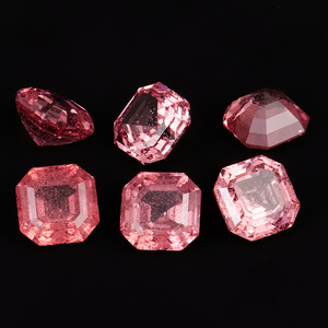 Piedras Preciosas Cultivadas Artificialmente Muy Raras, Padparadscha, Calidad VVS, Corte Accsher, Color Rosa Natural, Nunca se Deslustran con el Pasar del Tiempo - Product Image 4