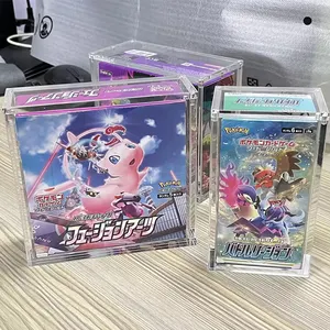 TCG 클리어 아크릴 포켓몬 EN JP 부스터 박스 DBZ 네오 페츠 부스터 박스 Funko 팝에 대한 엘리트 트레이너 박스 ETB 보관 디스플레이 케이스