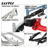 Vélo de montagne à suspension souple Lutu 26/27,5 pouces, cadre LADDER, cadre intégré à cinq voies, forgé, pour descente DH, frein à disque, aluminium, tout-terrain, 5,2 kg