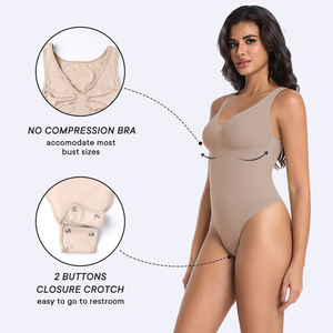 Phụ Nữ Của Shapewear Bodysuit Tummy Kiểm Soát Sâu V Cổ Thong Cơ Thể Shaper Cơ Thể Liền Mạch Phù Hợp Với Cho Giảm Béo Và Điêu Khắc - Product Image 3