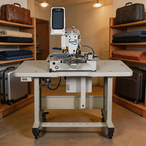 Máquina de Coser Industrial Programable de Cama Plana con Motor Automático y Patrón Computarizado de Una Sola Aguja para Tapicería y Maletas - Product Image 1