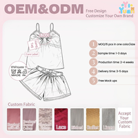 Ensemble pyjama 2 pièces gris pour femme avec détails en dentelle, haut caraco à col en V et short à taille élastique avec nœud, vêtements de nuit personnalisés OEM pour occasions à domicile