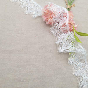 Eyelash Lace Ribbon Eco-Friendly Nylon Blend Floral Pattern Luxury Elegant Trim for <b>Wedding</b> <b>Dresses</b> Clothing Accessories - Product Image 5