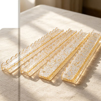 Vente en gros usine : Supports de Mahjong en acrylique transparent avec feuille d'or de 20 pouces, Règle pour tuiles de Mahjong, Accessoires de jeu de Mahjong personnalisés