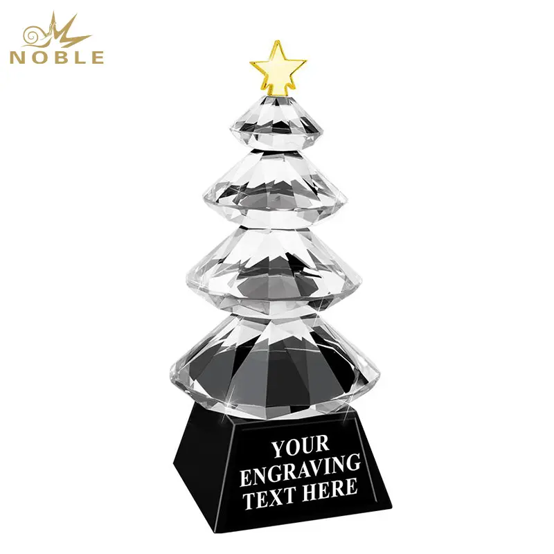 Noble Decorative Christmas Tree Clear Crystal Glass