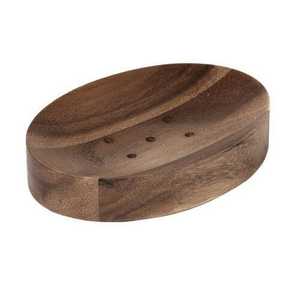 Jabonera de madera dura hecha a mano con autodrenaje, jabonera con diseño único antideslizante - Product Image 2