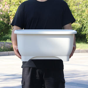 Pot de fleur en <span class=keywords><strong>plastique</strong></span> de Style rétro 6 pouces 8 pouces bol de plante d'arbre de bonsaï de fleur Pots de pépinière - Product Image 2