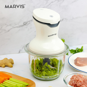 Picadora Eléctrica de Alimentos 1.5L con Carcasa de Plástico, 15000 RPM, Máquina Procesadora de Carne con Cuchilla y Recipiente de Vidrio Blanco - Product Image 4