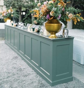 Table de <span class=keywords><strong>bar</strong></span> de mariage en bois de chêne massif vert forêt <span class=keywords><strong>bar</strong></span> noir - Product Image 3