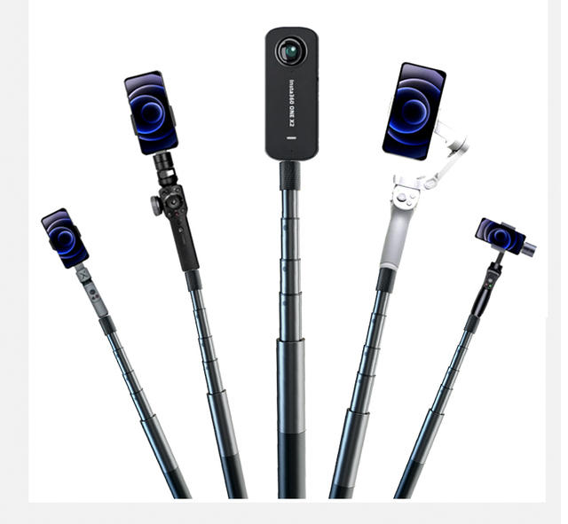 Lightweight Aluminum Extendable Selfie Stick | 2-in-1 Monopod Tripod with Adjustable Pole & Portable Grip for Smartphones