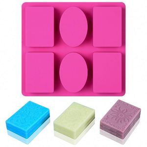 Wholesale 6 Cavities Eco-Friendly Reusable Silicone Round <b>Cake</b> Rice <b>Mold</b> Candle Soap <b>Mold</b> Ice Cube Trays - Product Image 3