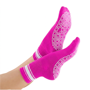 <b>Customized</b> Women's Pilates <b>Socks</b> With Good <b>Grip</b>, Adhesive Dispensing, Anti-slip Crew <b>Socks</b> and Comfortable Yoga <b>Socks</b> - Product Image 5