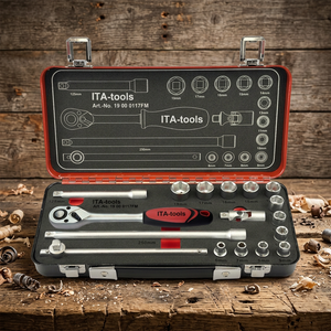 Taiwan Supply 17PCS Tool Set Socket 3/8 "Dr. Poignée coulissante en T et barre d'extension - Product Image 1