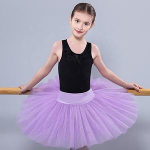 Traje de Danza para Niñas, Tutú de <span class=keywords><strong>Ballet</strong></span>, Falda de Baile, <span class=keywords><strong>Vestido</strong></span> Corto <span class=keywords><strong>Rosa</strong></span>/Negro, <span class=keywords><strong>Vestido</strong></span> de Tul en Capas, Falda de <span class=keywords><strong>Ballet</strong></span> para Niña - Product Image 2