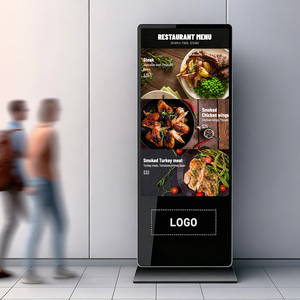 Écran LCD publicitaire numérique sur pied avec haute luminosité et affichage en écran partagé pour centre commercial, restaurant - Product Image 1