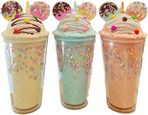 Commercio all'ingrosso della fabbrica carino <span class=keywords><strong>biscotto</strong></span> topo orecchie che accompagnano tazza di paglia a doppio strato di caffè da tè - Product Image 6