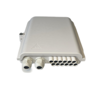 FDB 12 CORE Boîte de distribution à fibre optique murale Équipement terminal noir et blanc avec connecteur SC pour FTTH