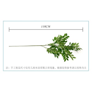 Hojas Verdes de Planta, Flores para Boda, Hojas Suaves de Árbol Banyan, Flores Decorativas al por Mayor para Arco, Hojas Artificiales Blancas de Árbol Banyan - Product Image 6