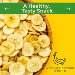 Croustilles de bananes biologiques croustillantes, collations sucrées et salées, faible teneur en sucre, certifié halal sans OGM, fruits frits sur mesure, fournisseur fiable - Product Image 2