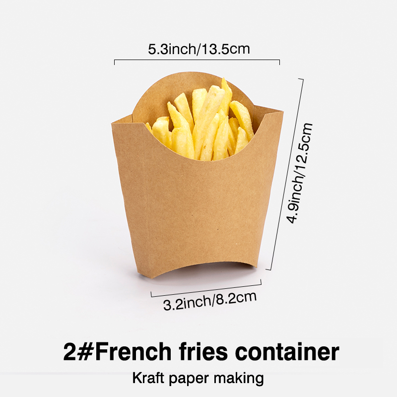 2 #   Caja para patatas fritas, 1000 unidades.