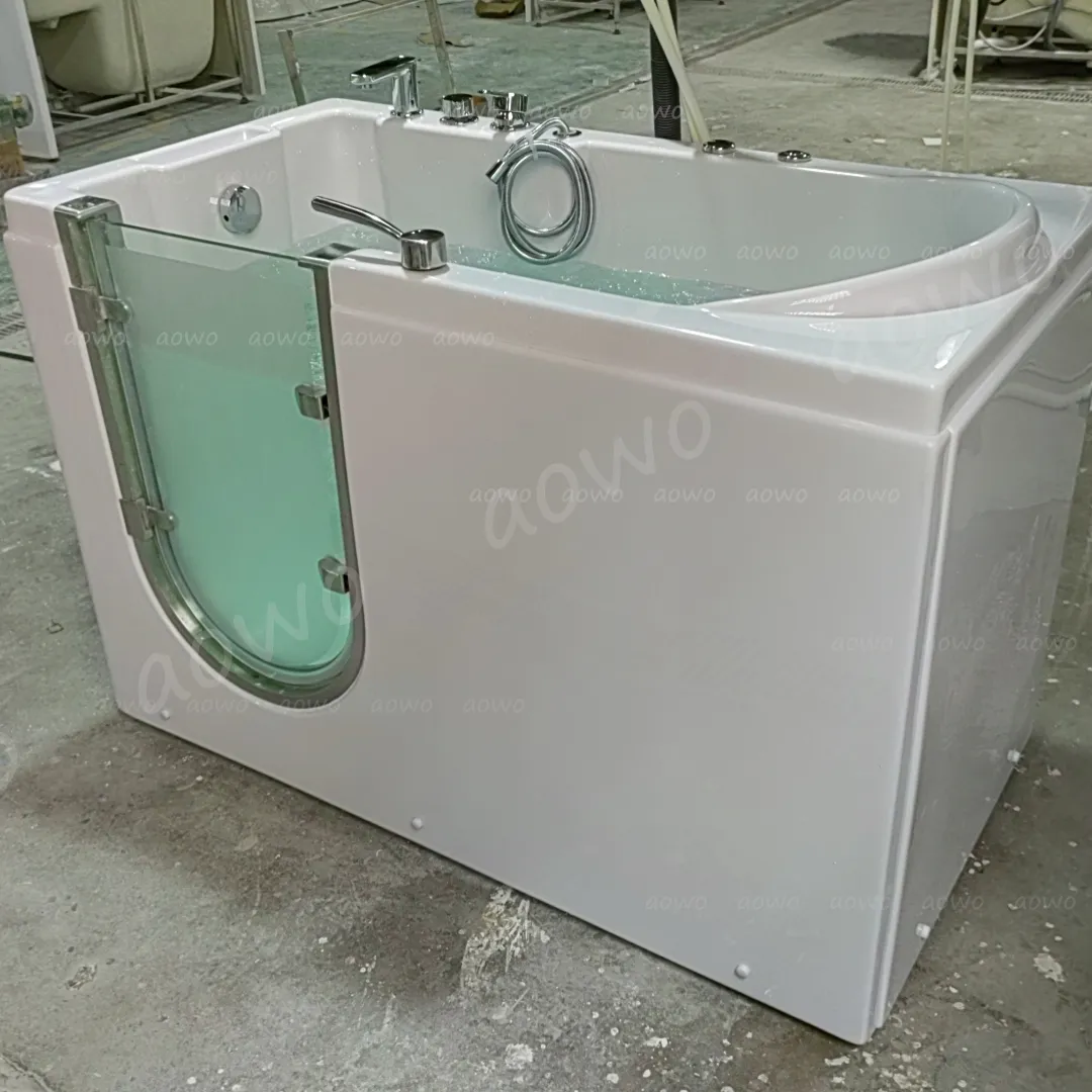 Freestanding Air bubble & whirlpool massage bathtub with seat bathtub walk-in soaking bathtubs elderly yacuzzi
